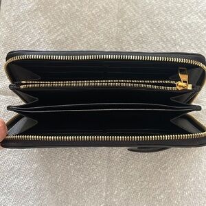 Louis Vuitton Black and Gold Zipper Wallet